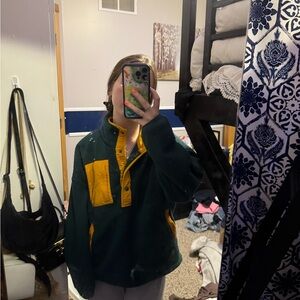 Green and Yellow Snap Pullover